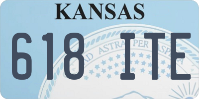 KS license plate 618ITE