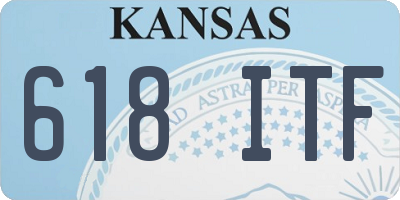 KS license plate 618ITF