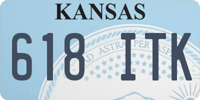 KS license plate 618ITK