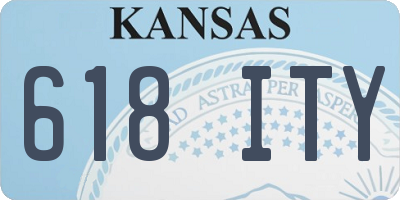 KS license plate 618ITY