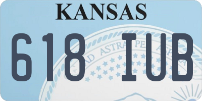 KS license plate 618IUB