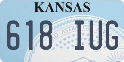 KS license plate 618IUG