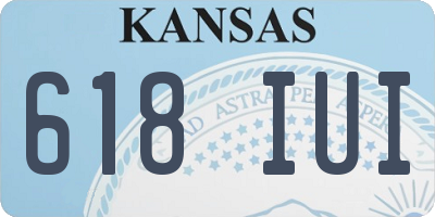 KS license plate 618IUI