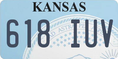 KS license plate 618IUV