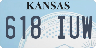 KS license plate 618IUW