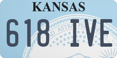 KS license plate 618IVE