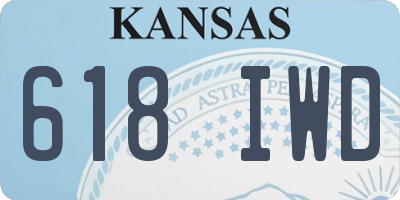 KS license plate 618IWD