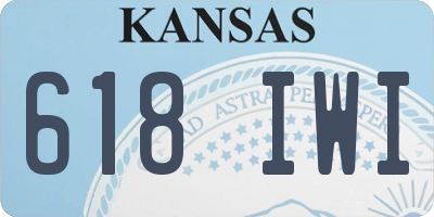 KS license plate 618IWI