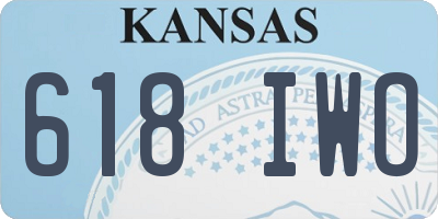 KS license plate 618IWO