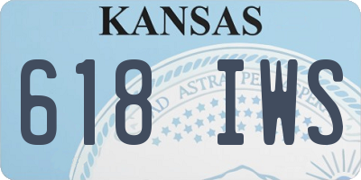 KS license plate 618IWS