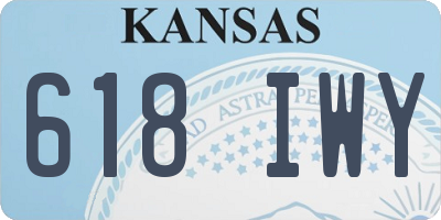 KS license plate 618IWY