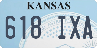 KS license plate 618IXA