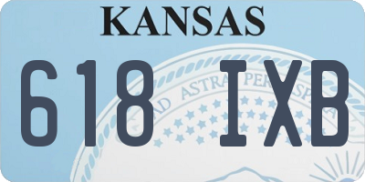KS license plate 618IXB
