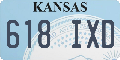 KS license plate 618IXD