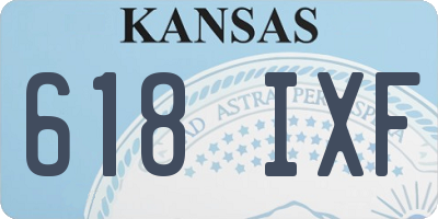 KS license plate 618IXF
