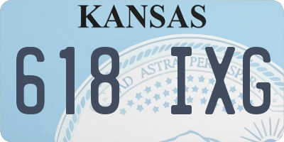 KS license plate 618IXG
