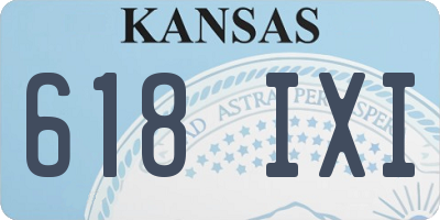 KS license plate 618IXI