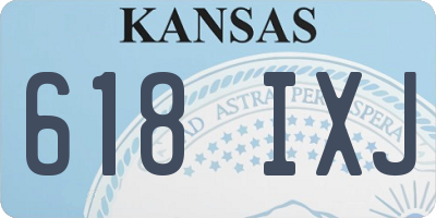 KS license plate 618IXJ