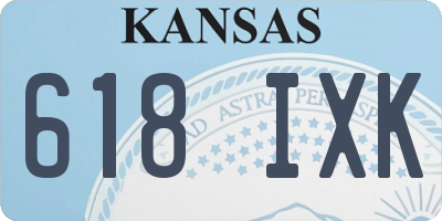 KS license plate 618IXK