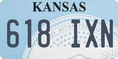KS license plate 618IXN