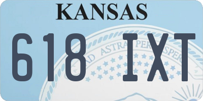 KS license plate 618IXT