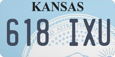 KS license plate 618IXU