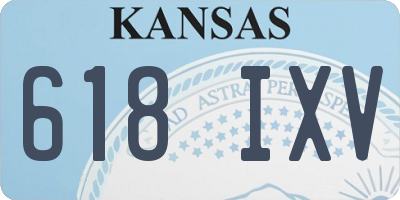 KS license plate 618IXV