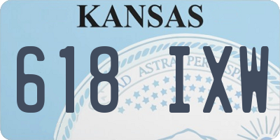 KS license plate 618IXW