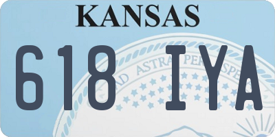 KS license plate 618IYA
