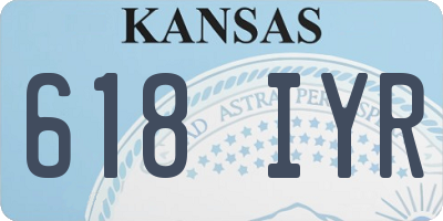 KS license plate 618IYR