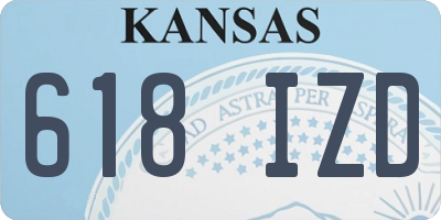 KS license plate 618IZD