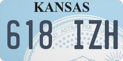 KS license plate 618IZH