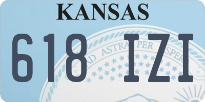 KS license plate 618IZI