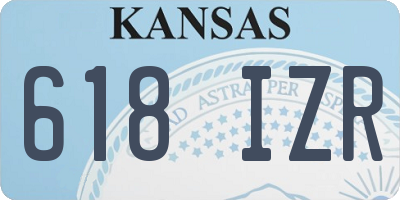 KS license plate 618IZR