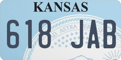 KS license plate 618JAB