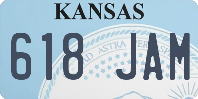 KS license plate 618JAM