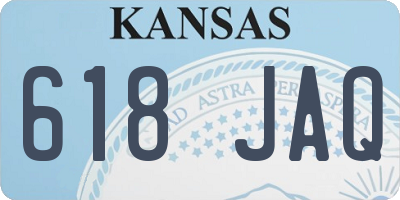 KS license plate 618JAQ