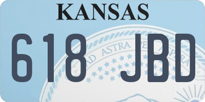 KS license plate 618JBD