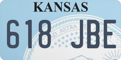 KS license plate 618JBE