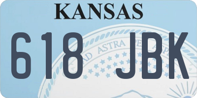 KS license plate 618JBK