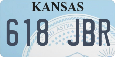 KS license plate 618JBR