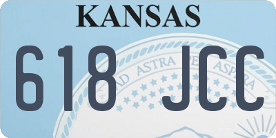 KS license plate 618JCC