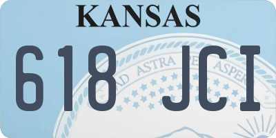 KS license plate 618JCI
