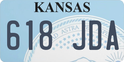 KS license plate 618JDA
