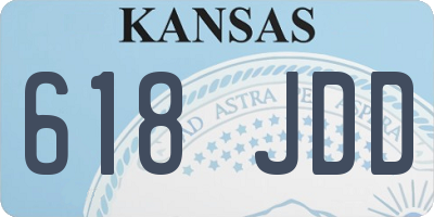 KS license plate 618JDD