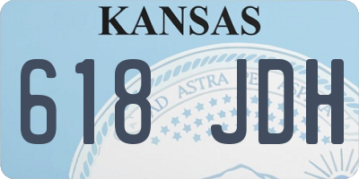 KS license plate 618JDH