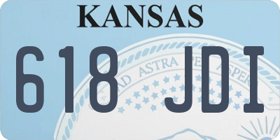 KS license plate 618JDI