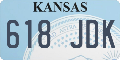 KS license plate 618JDK
