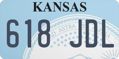 KS license plate 618JDL