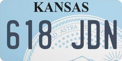 KS license plate 618JDN